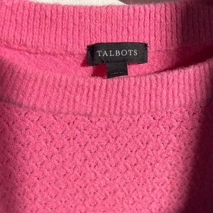Talbots Vibrant Pink Crew Neck Sweater